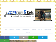 Tablet Screenshot of ilovemy5kids.com